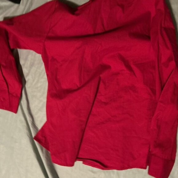 size 10 youth boys boy extra large casual dress shirt tie red christmas ten - Picture 4 of 4